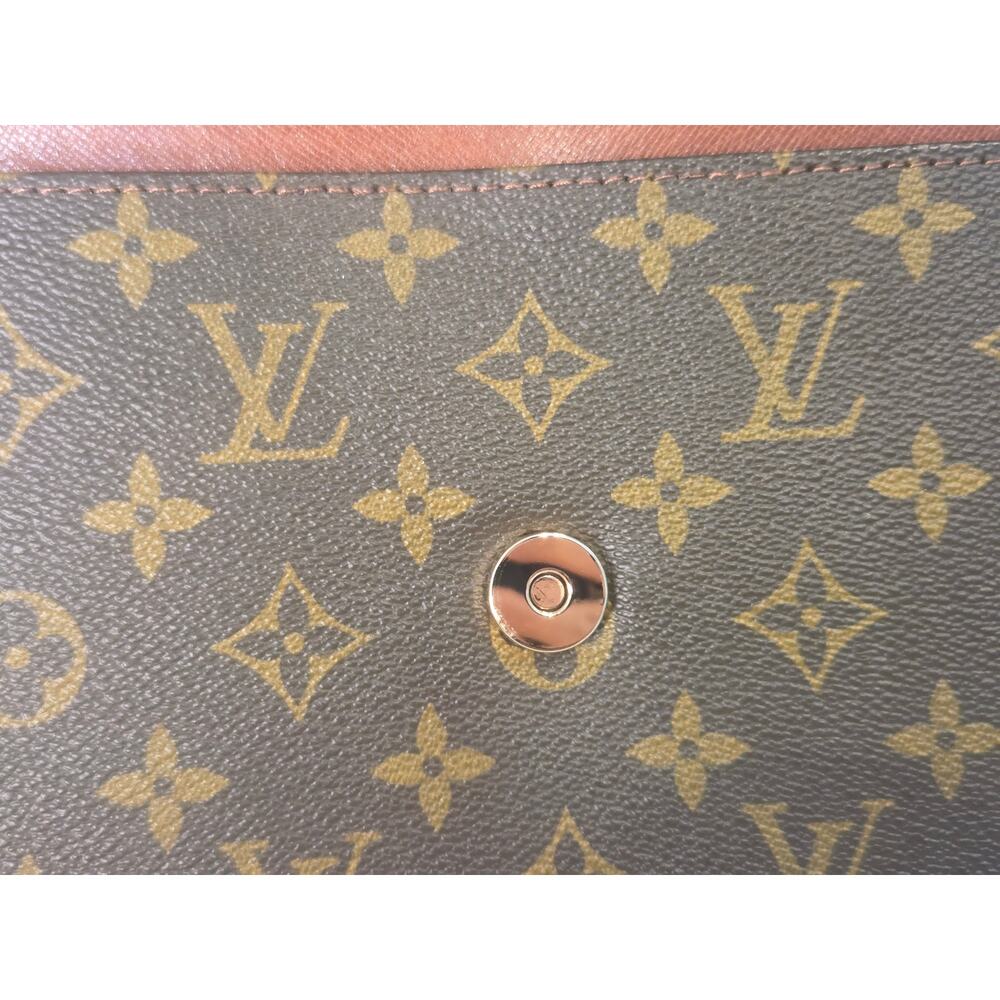 Louis Vuitton Dame GM Pochette Monogram Canvas Clutch Bag Vintage Made in France - Picture 5 of 13